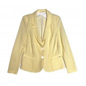 Airfield - Alyssa-blazer Gele blazer met geometrisch patroon