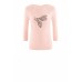 Airfield - SH-640 Shirt 3/4 Zacht roze shirt met insect