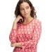 Betty Barclay - 2014 2311 - T-shirt kleine geometrische print roze rood beige.