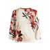 Betty Barclay - 5105 2729 Beige pull bloemenprint rood beige zwart