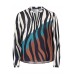 Betty barclay - 8735 2863 Bloes zebra print zwart ecru bruin en blauw.