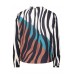 Betty barclay - 8735 2863 Bloes zebra print zwart ecru bruin en blauw.