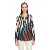 Betty barclay - 8735 2863 Bloes zebra print zwart ecru bruin en blauw.