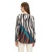 Betty barclay - 8735 2863 Bloes zebra print zwart ecru bruin en blauw.