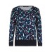 Betty Barclay - 5121 2816 Lichte pull print blauw ecru bruin.