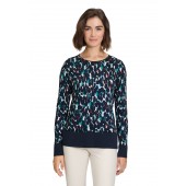 Betty Barclay - 5121 2816 Lichte pull print blauw ecru bruin.