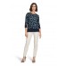 Betty Barclay - 5121 2816 Lichte pull print blauw ecru bruin.