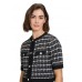 Betty Barclay - 6628 4042 Kort zwart wit kleed in tricot met vestje.