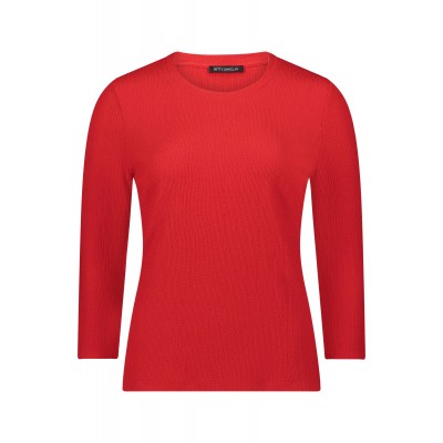 Betty Barclay - 2780 1863 Rode T-Shirt in relief  3/4 mouwen.