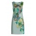 Betty Barclay - 1824 1830 Getailleerd stretch kleed water groen print.