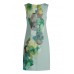 Betty Barclay - 1824 1830 Getailleerd stretch kleed water groen print.