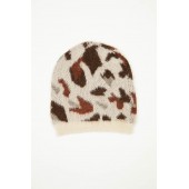 Koralline - AI22-900 zachte muts luipaardprint beige bruin goud.