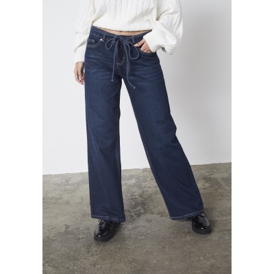 Sister Point - Onea-belt.JE6 wijde jeans 5 pocket D. Blue Sister Point - Onea-belt.JE6 wijde jeans 5 pocket D. Blue
