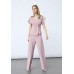 Sister Point - Glut-pa - Mauve - roze wijde stretch broek.