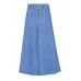 Sister Point - Osla-sk1 lange jeans rok uitgaand model. Sister Point - Osla-sk1 lange jeans rok uitgaand model.