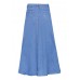 Sister Point - Osla-sk1 lange jeans rok uitgaand model. Sister Point - Osla-sk1 lange jeans rok uitgaand model.