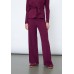 Sister Point - Glut-pa.a wijde bordeaux broek stretch.