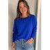 Mika elles - 2225-Blu Losse pull ronde hals. Mika elles - 2225-Blu Losse pull ronde hals.