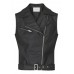 Sister Point - Daza-ve zwarte bodywarmer in mooi nep-leer.