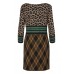 Ana Alcazar - 046653-2616 Kleed combinatie print leopard en ruiten 