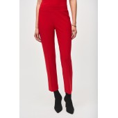 Joseph Ribkoff - 143105F24 Rode basis stretch broek elastische taille.