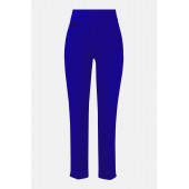 Joseph Ribkoff - 144092F24 Hoog blauwe stretch broek elastische taille.