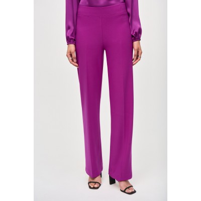 Joseph Ribkoff - 153088F24 Wijde broek fuchsia met elastische tailleband