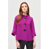 Joseph Ribkoff - 193198F24 Fuchsia vest kort klok model.