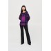 Joseph Ribkoff - 243943 Pull met ruiten in paars fuchsia zwart.