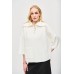 Joseph Ribkoff - 243954 Losse ecru pull rolkraag met rits.