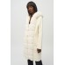 Joseph Ribkoff - 244929 Half lange gilet ecru met pelskraag