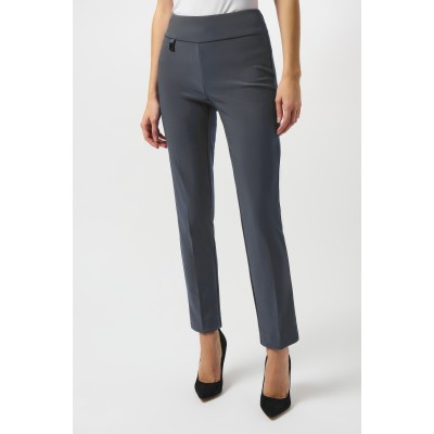 Joseph Ribkoff - 144092F25 antraciet grijze stretch broek elastische taille. Joseph Ribkoff - 144092F25 antraciet grijze stretch broek elastische taille.