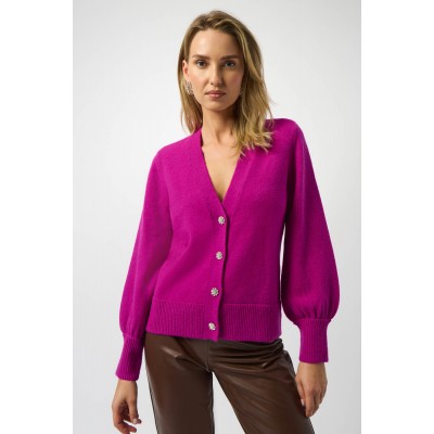 Joseph Ribkoff - 253906 Gilet in fuchsia pofmouwen.