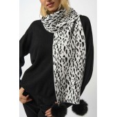 Joseph Ribkoff - 253972 Langwerpige sjaal wit zwart