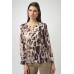 Joseph Ribkoff - 254166 losse bloes luipaardprint. Joseph Ribkoff - 254166 losse bloes luipaardprint.