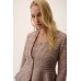 Joseph Ribkoff - 254732 Twinset beige geribbelde structuur.