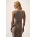 Joseph Ribkoff - 254732 Twinset beige geribbelde structuur.