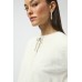 Joseph Ribkoff - 254955 Korte zachte witte gilet met strikje.