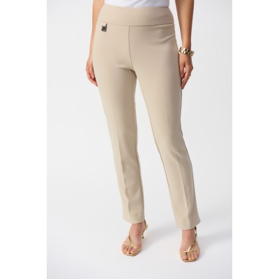 Joseph Ribkoff - 144092S26 Parchment - Smalle beige basis broek stretch.
