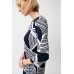 Joseph Ribkoff - 261046 Stretch kleedje print blauw wit beige. Joseph Ribkoff - 261046 Stretch kleedje print blauw wit beige.