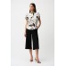 Joseph Ribkoff - 261162 losse bloes print wit zwart bruin geel.