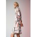 Joseph Ribkoff - 261258 Los kleed print roze beige zwart wit.