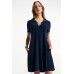 Joseph Ribkoff - 261614 sportief kort blauw polo kleedje.