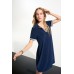 Joseph Ribkoff - 261614 sportief kort blauw polo kleedje.