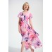 Joseph Ribkoff - 261739 Half lang kleed cash coeur roze blauw print.