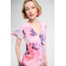 Joseph Ribkoff - 261739 Half lang kleed cash coeur roze blauw print.