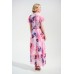 Joseph Ribkoff - 261739 Half lang kleed cash coeur roze blauw print.