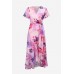 Joseph Ribkoff - 261739 Half lang kleed cash coeur roze blauw print.