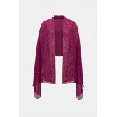 Joseph Ribkoff - 261755F26 Voile sjaal in berry met strass en parels