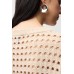 Joseph Ribkoff - 261925 Pull beige met gaatjes structuur. Joseph Ribkoff - 261925 Pull beige met gaatjes structuur.
